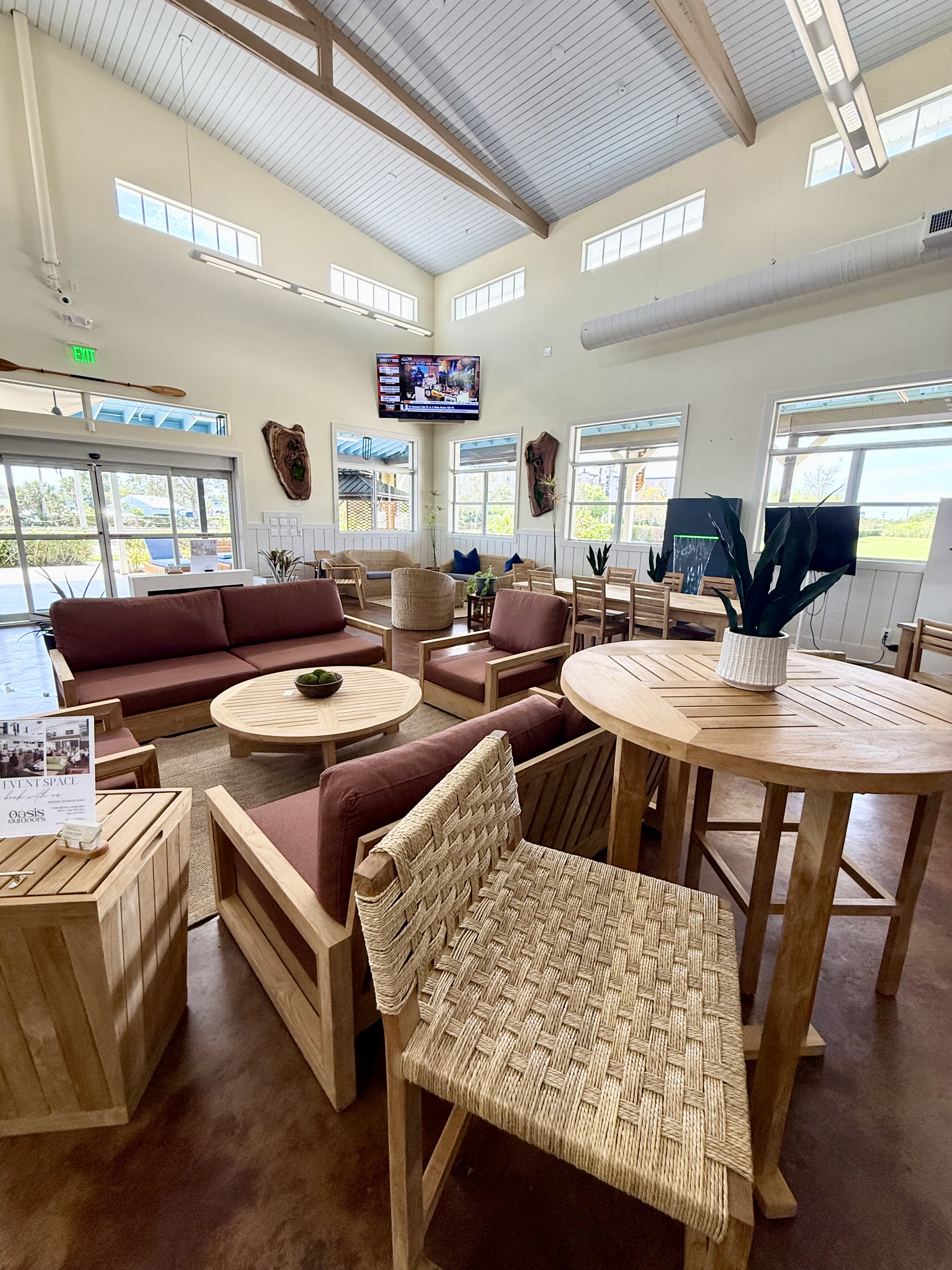 Oasis Outdoors interior lounge and seating area